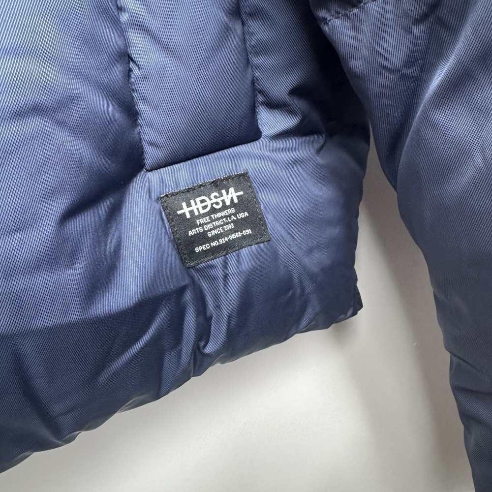 HUDSON Free Thinkers 2XL Puffer Jacket Full Zip Blue Lightweight NWT Mens - Picture 3 of 10